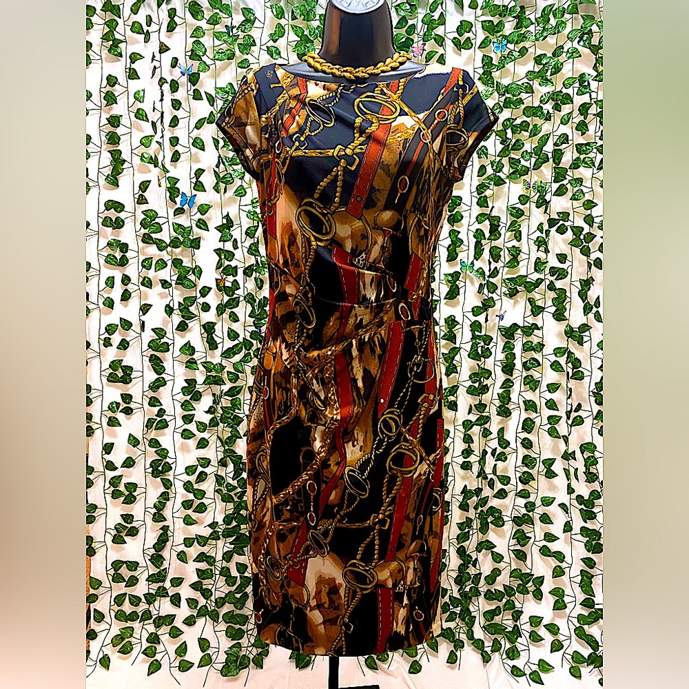 Caché - Chain Print Bodycon Stretch Dress